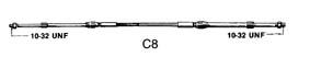 C8 33c Type Throttle,Gear Control Cable 28ft